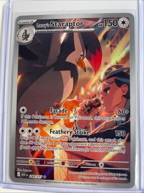 Pokemon Larry's Staraptor Full Art - Red, Orange, Black